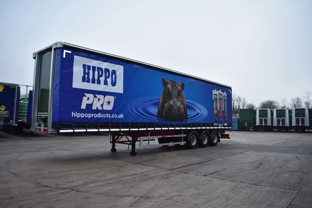 Hippo Branded Truck Left Hand Side Curtain