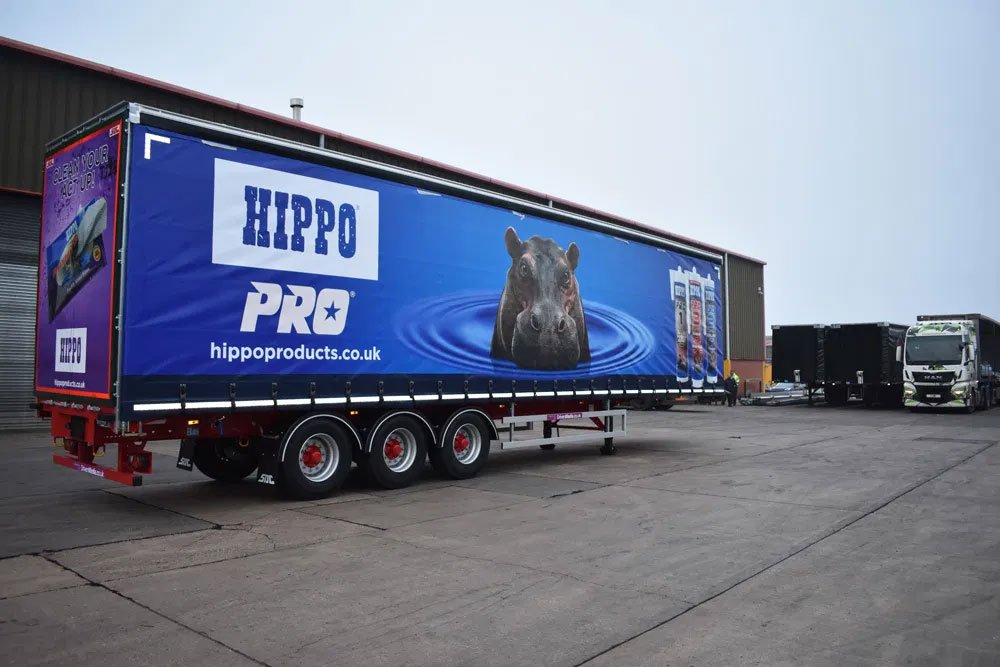 Hippo Branded Truck Right Hand Side Curtain