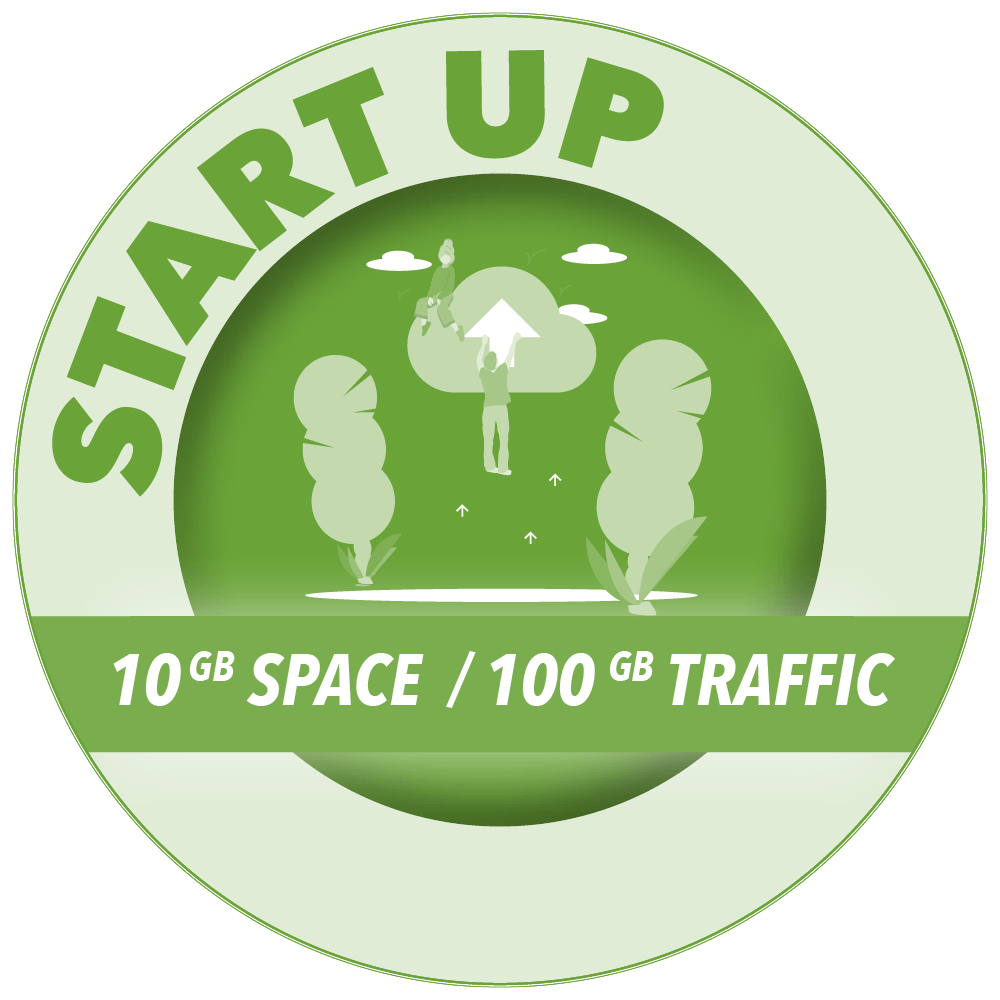 Startup Web Hosting Package With 10GB of Space and 100GB Monthly Traffic